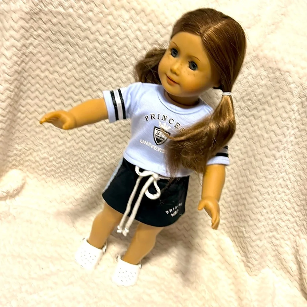 NWOT 18” Doll Princess University Cheer Skirt Set